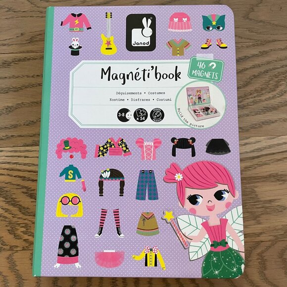 Janod Magnetic Book Girl's Costumes Game - Picture 2 of 4